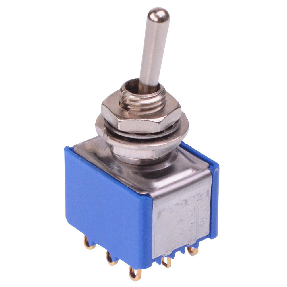 5552AD On-(On) Momentary 6.35mm Miniature Toggle Switch 3PDT 4A 30VDC