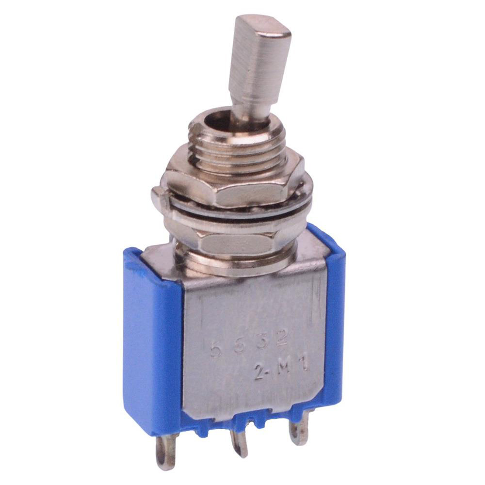 5632A12 On-(On) Momentary 6.35mm Miniature Toggle Switch SPDT 4A 30VDC