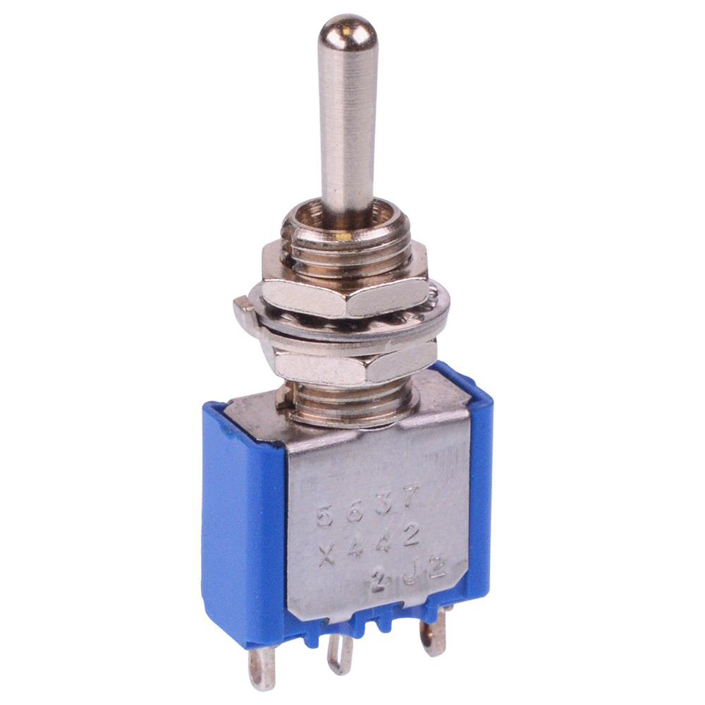 5637AX442 (On)-Off-(On) Momentary 6.35mm Miniature Toggle Switch SPDT 4A 30VDC