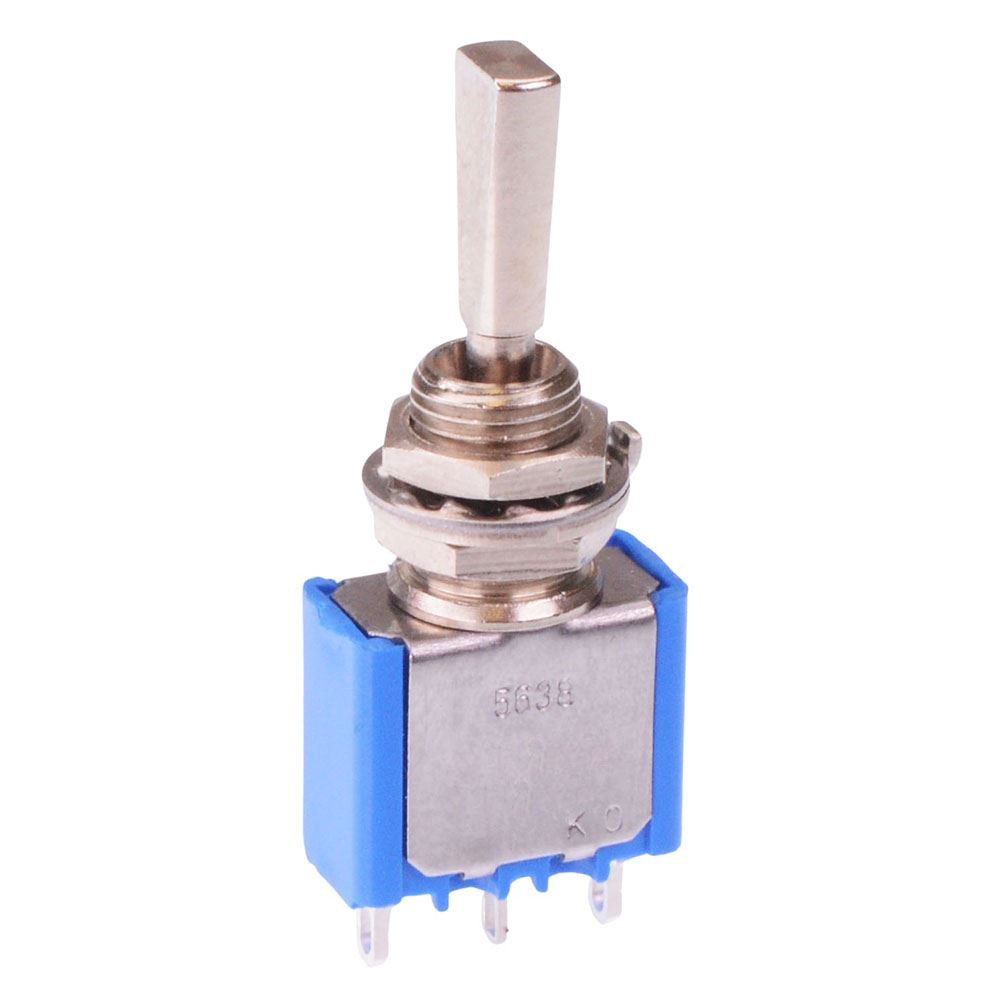 5638A9 On-Off-(On) Momentary 6.35mm Miniature Toggle Switch SPDT 4A 30VDC