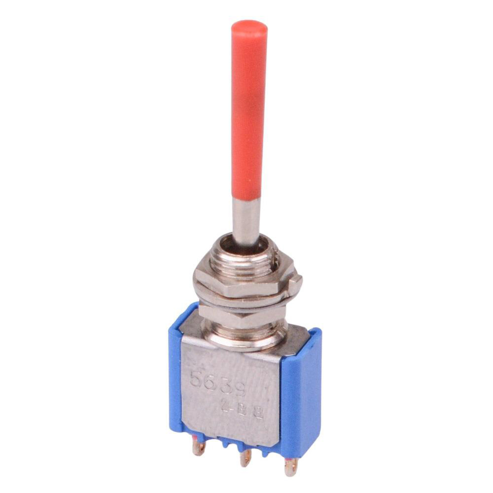 5639AB-21+U646 Red Long Lever On-Off-On Miniature Toggle Switch SPDT
