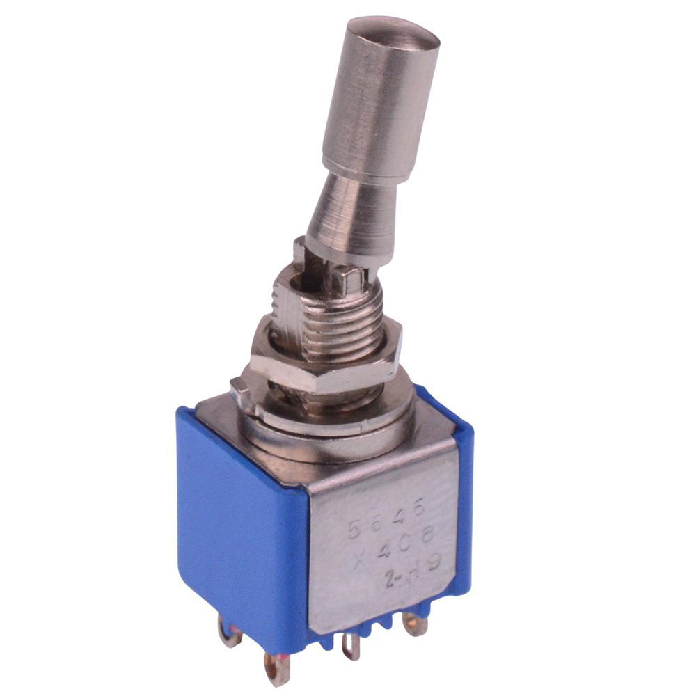 5646A2VX408 On-On Locking 6.35mm Miniature Toggle Switch DPDT 4A 30VDC