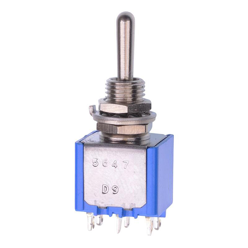 5647A (On)-Off-(On) Momentary 6.35mm Miniature Toggle Switch DPDT 4A 30VDC