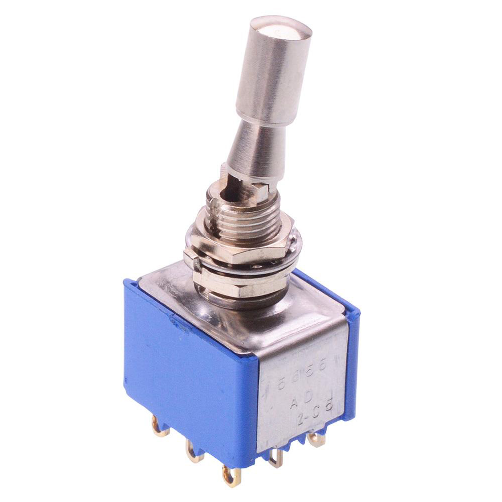 5656AD-2V On-On Locking 6.35mm Miniature Toggle Switch 3PDT 4A 30VDC