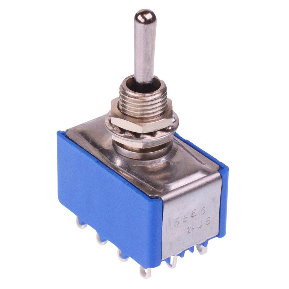 5668A On-Off-(On) Momentary 6.35mm Miniature Toggle Switch 4PDT 4A 30VDC