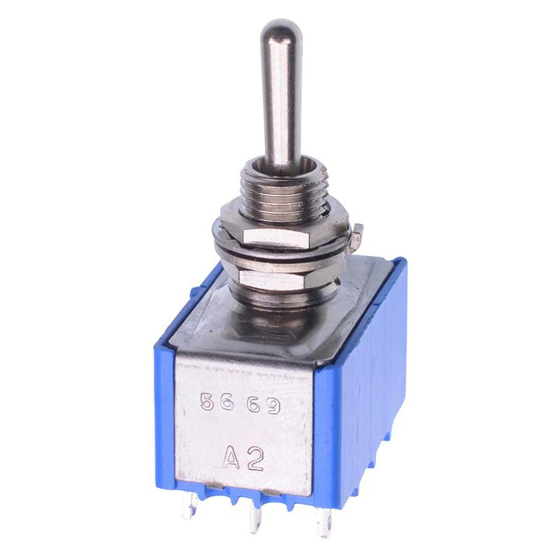 5669A On-Off-On 6.35mm Miniature Toggle Switch 4PDT 4A 30VDC