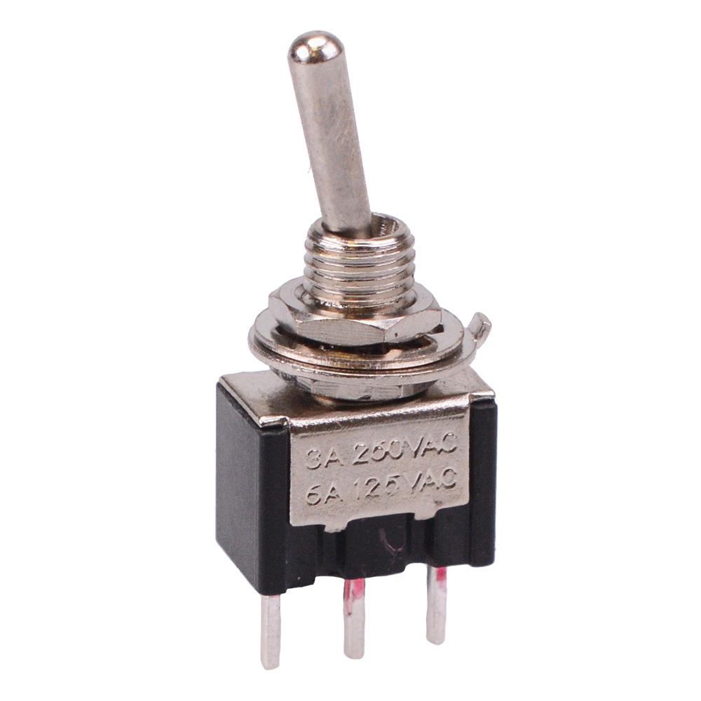 5 X On-On Miniature PCB Toggle Switch DPDT – 6A @ 125VAC – Switch Electronics
