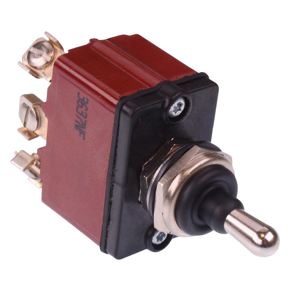 3637NF (On)-Off-(On) Momentary Sealed 12mm Toggle Switch SPDT IP67 12A 28VDC