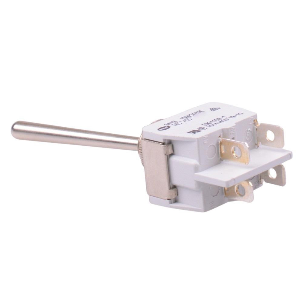 641H/2X2121 On-Off 12mm Toggle Switch Long Lever DPST 15A