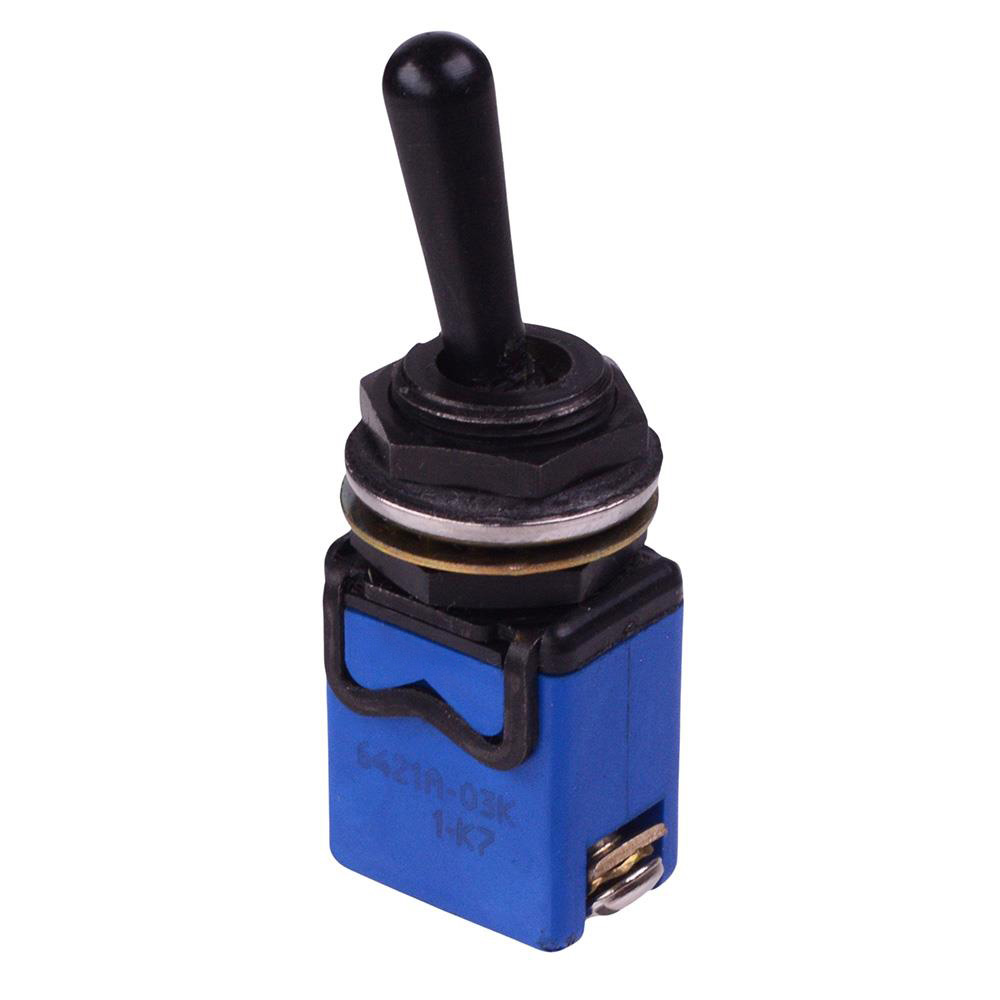 6421A-03K Black On-Off 12mm Toggle Switch SPST 6.5A
