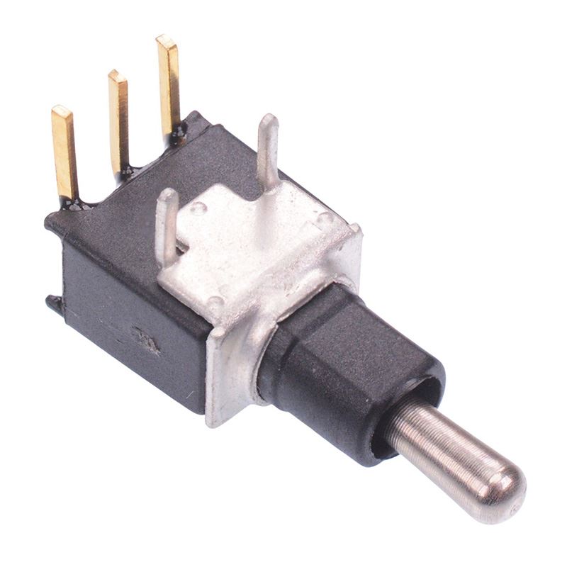 TL39W005000 On-Off-On Sub-Miniature Right Angle Horizontal PCB Toggle Switch SPDT