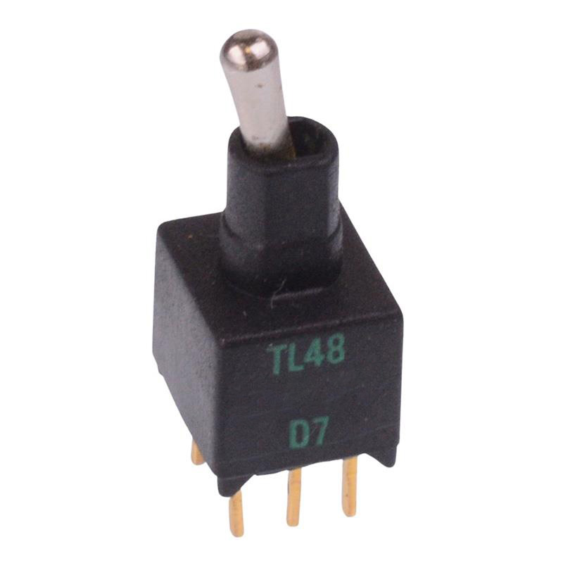 TL48P005000 On-Off-(On) Momentary Subminiature Washable PCB Toggle Switch DPDT