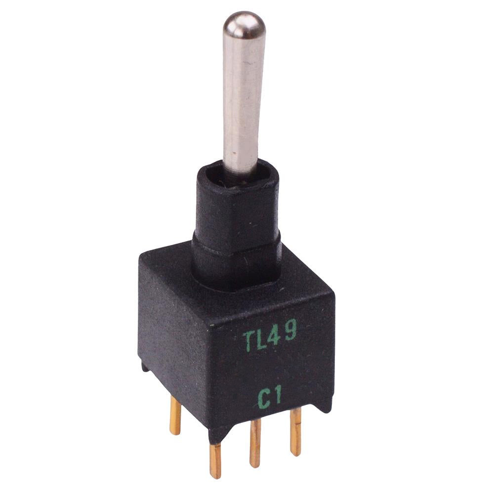 TL49P005200 On-Off-On Subminiature Washable PCB Toggle Switch DPDT